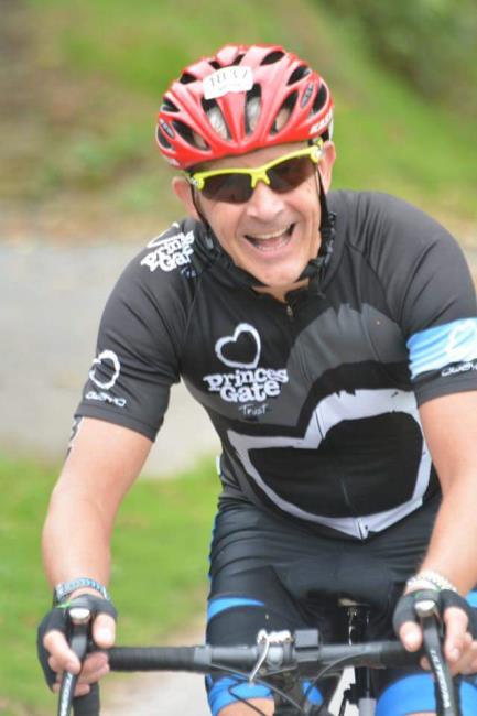 Mark Edwards enjoying the bike ride